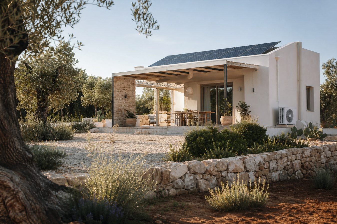Villa in Puglia con fotovoltaico e pompa di calore
