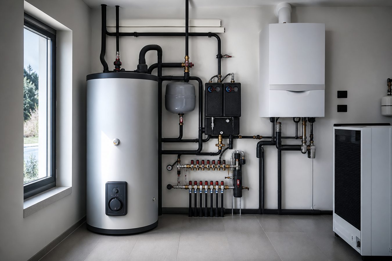 Bollitore ACS con integrazione caldaia e pompa di calore